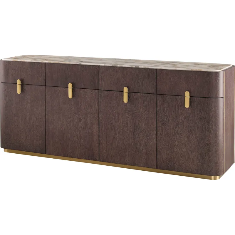 As Shown: Obsidian with Polished Calacatta Gold Marble