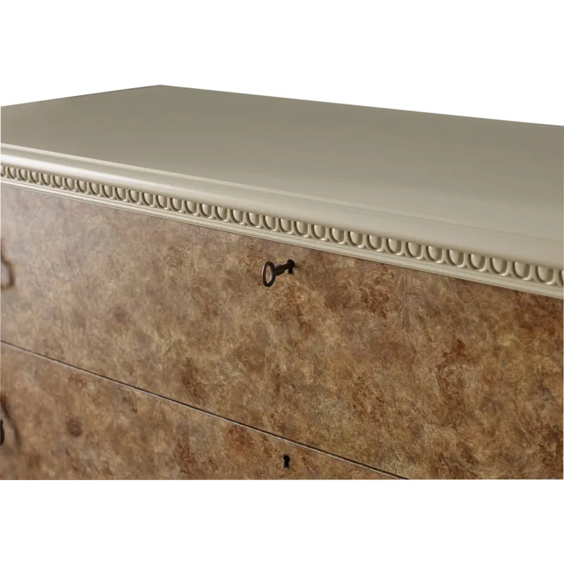 As Shown: Linen Lacquer with Pepper drawer fronts