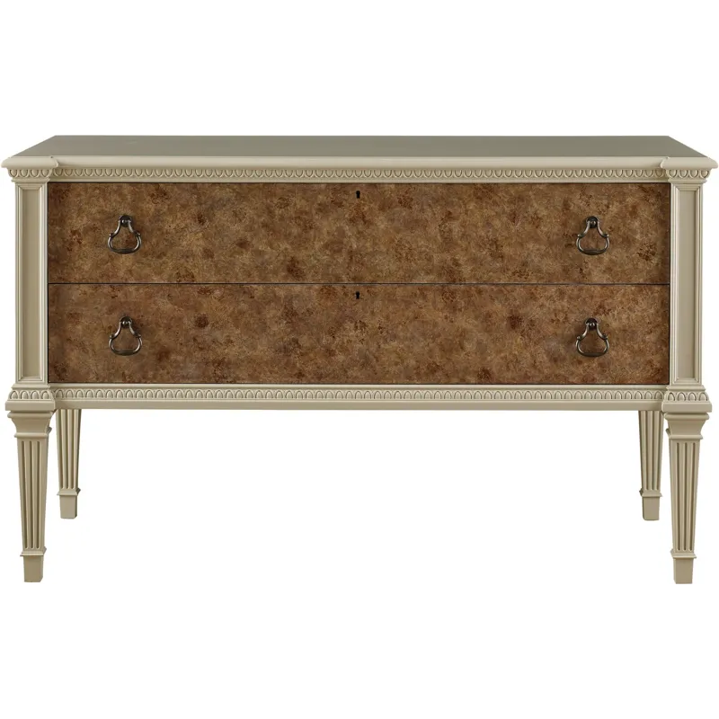 As Shown: Linen Lacquer with Pepper drawer fronts