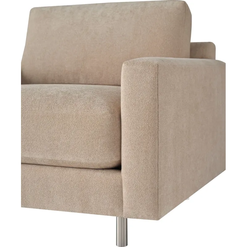 As Shown: Polished Stainless Steel, Essentials Value fabric 23-151