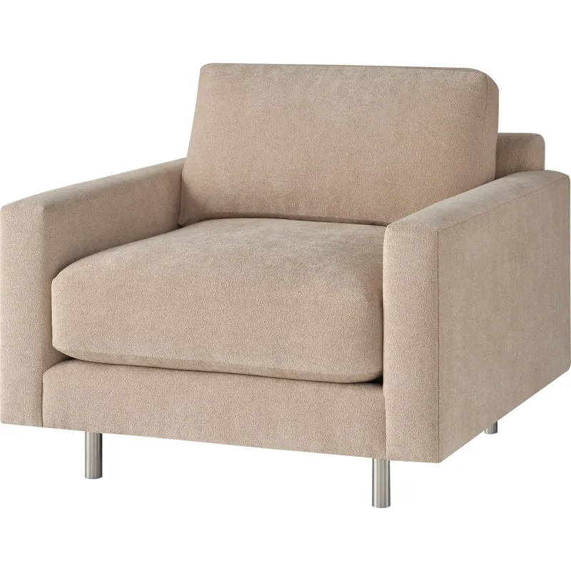As Shown: Polished Stainless Steel, Essentials Value fabric 23-151