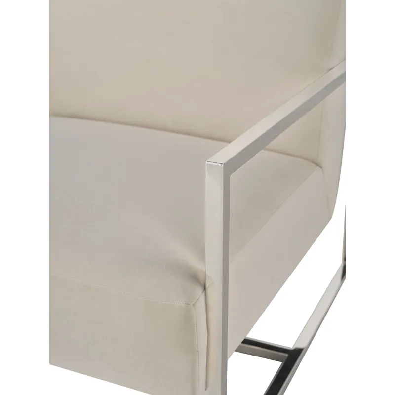 As Shown: Polished Stainless Steel, Essentials Value fabric 23-156