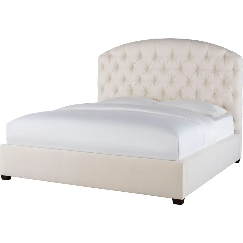 As Shown: fabric 79-305, 64" button tufted headboard, regular taper foot in Chocolate Mink