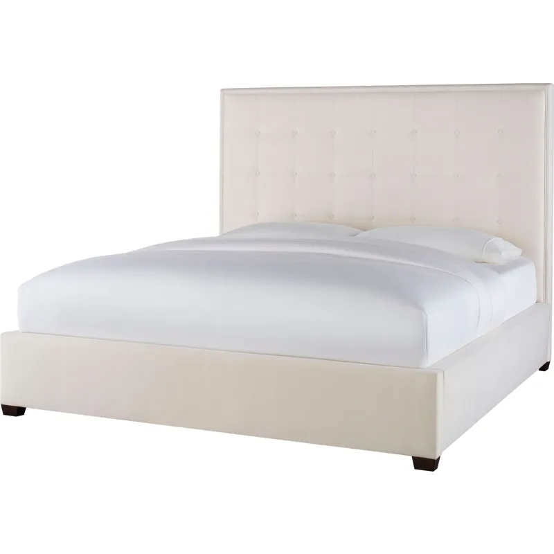 As Shown: fabric 79-305, 64" button tufted headboard, regular taper foot in Chocolate Mink