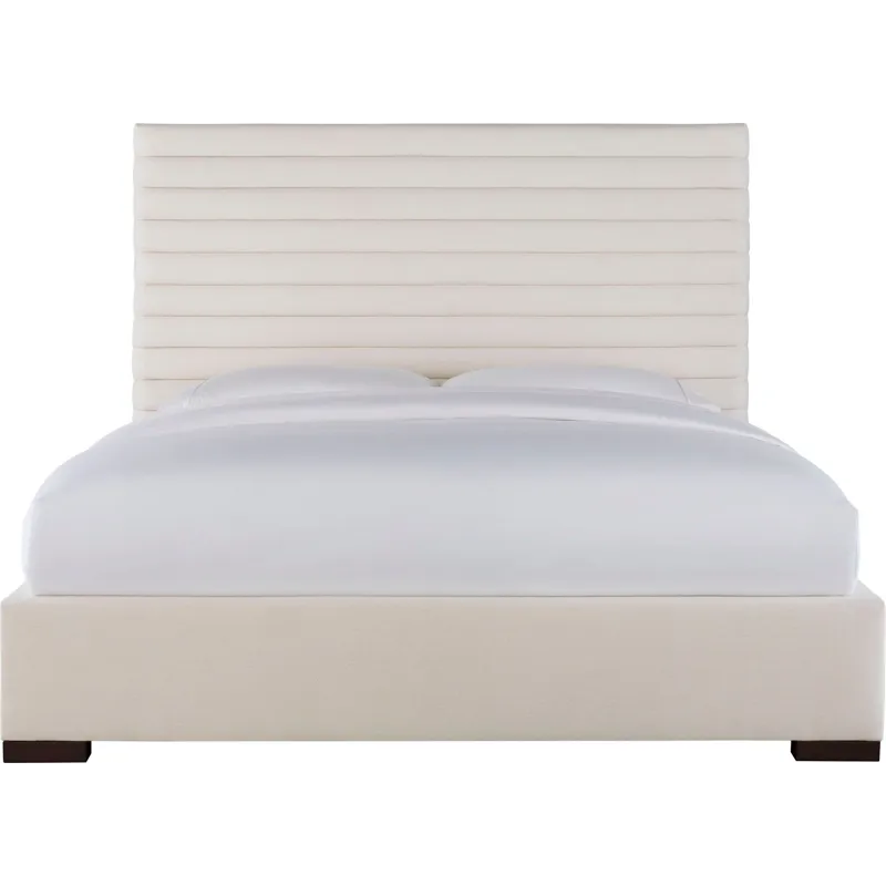 As Shown: fabric 79-305, 64" headboard, wide block foot in Chocolate Mink