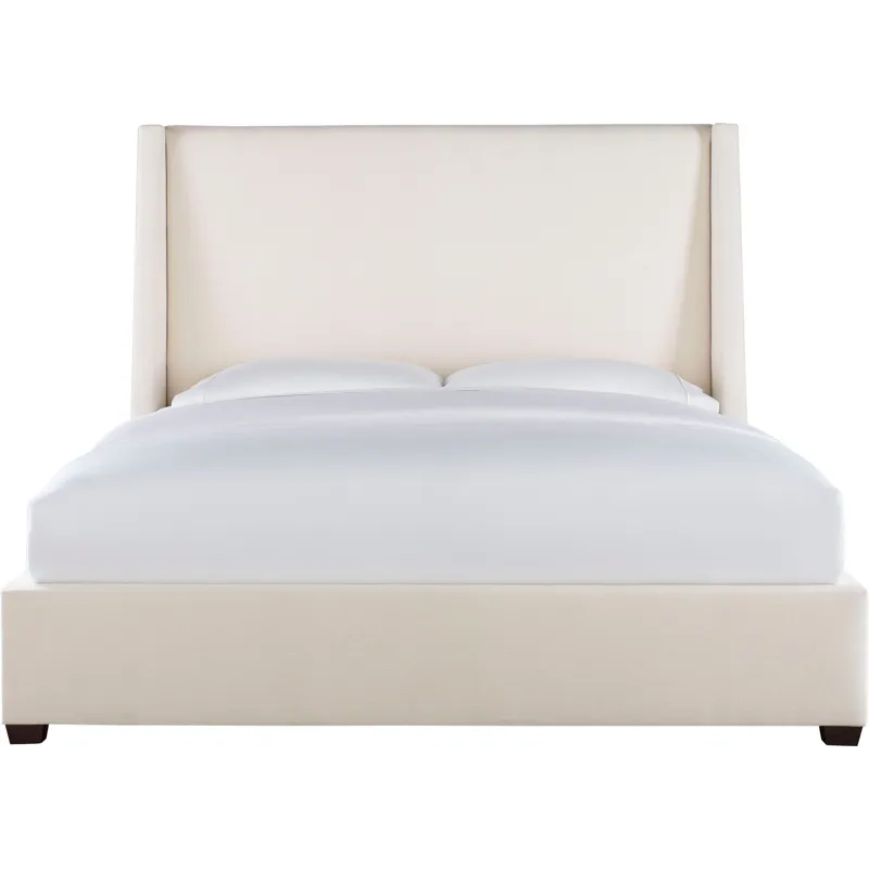 As Shown: fabric 79-305, 64" headboard, regular taper foot in Chocolate Mink