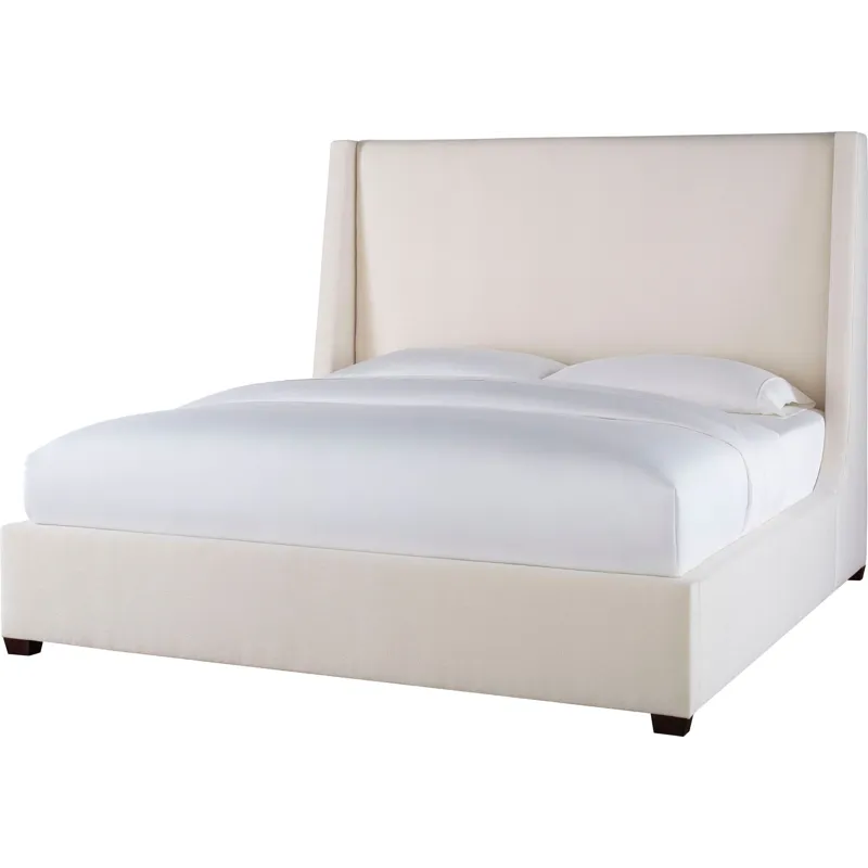 As Shown: fabric 79-305, 64" headboard, regular taper foot in Chocolate Mink