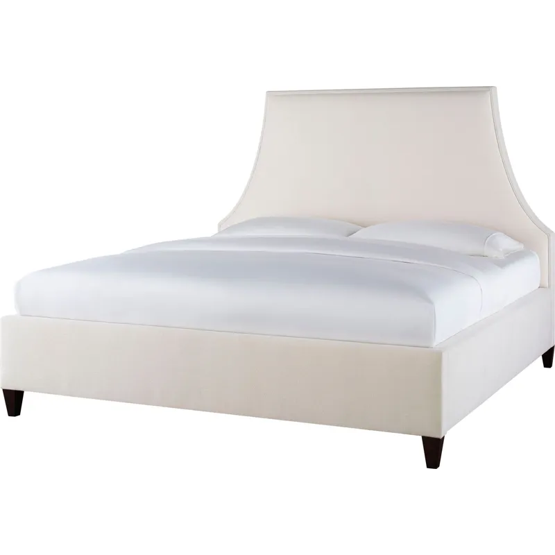 As Shown: fabric 79-305, 60" headboard, tall taper foot in Chocolate Mink
