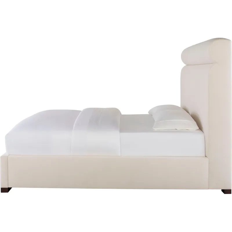 As Shown: fabric 79-305, 64" headboard, wide block foot in Chocolate Mink