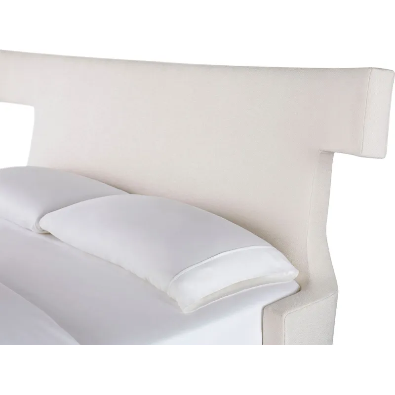 As Shown: fabric 79-305, 50" headboard, wide block foot in Chocolate Mink