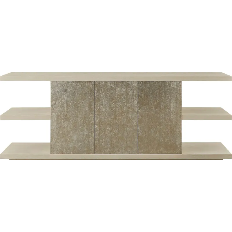 As Shown: Ecru with Chevron Silver Leaf