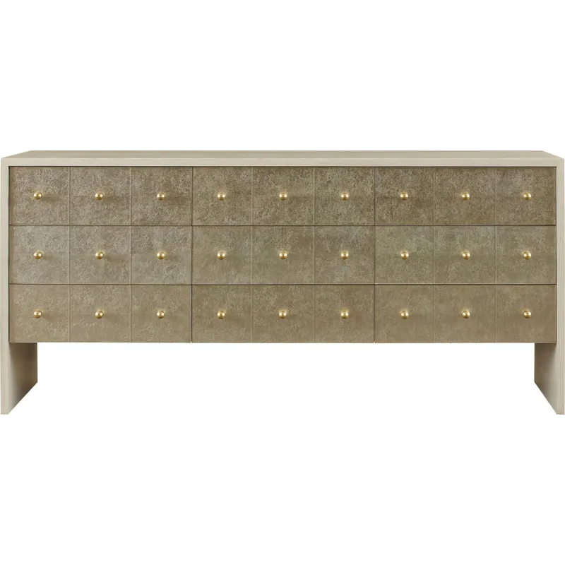 As Shown: Ecru, Eglomise drawers, Natural Bronze hardware