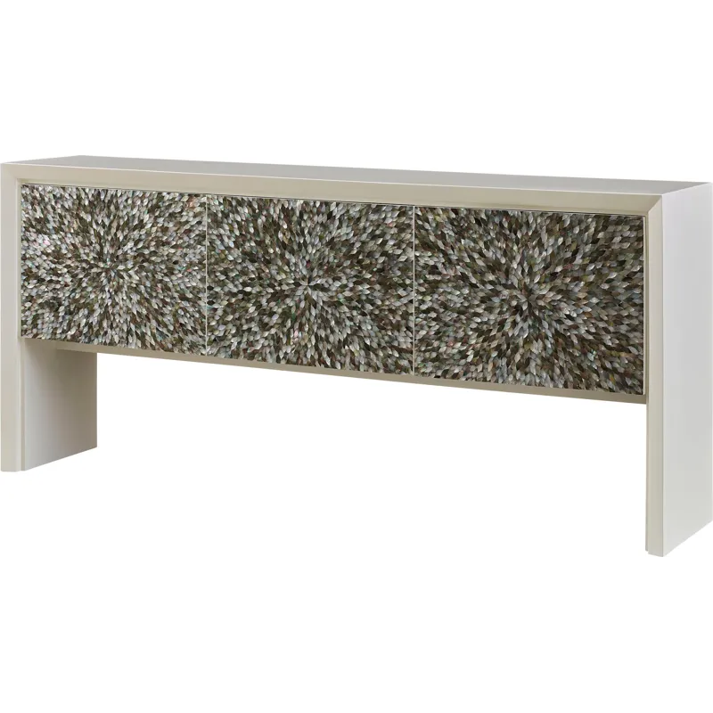 As Shown: Plain White Lacquer with Mother of Pearl