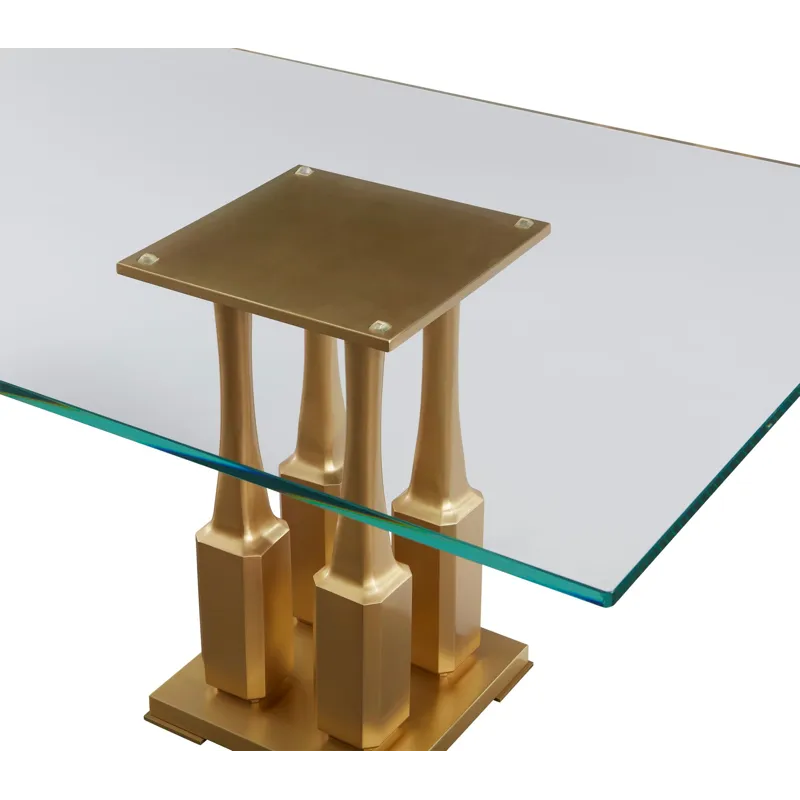 As Shown: Natural Bronze, 48" x 48" Starphire glass top