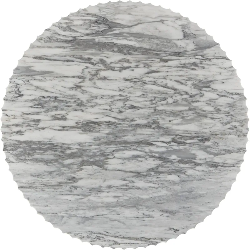 As Shown: Polished Arabescato Marble