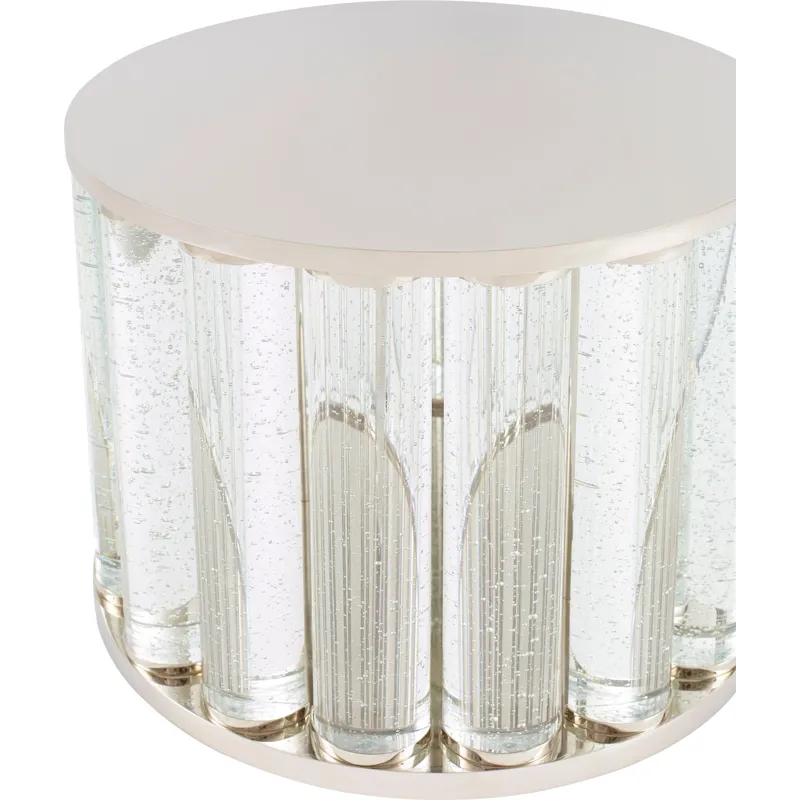 As Shown: Polished Nickel and Crystal