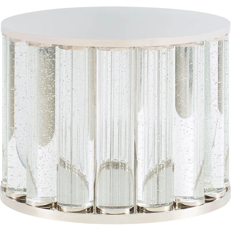 As Shown: Polished Nickel and Crystal