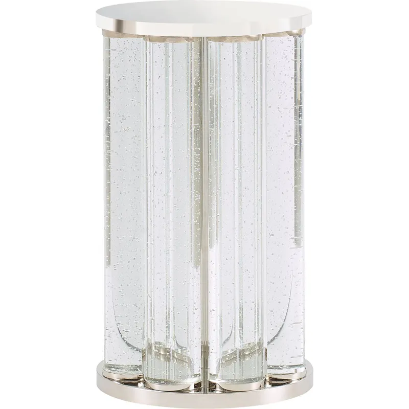 As Shown: Polished Nickel and Crystal