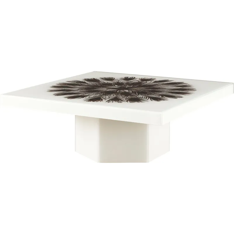 Baker Luxe Peacock Square Cocktail Table