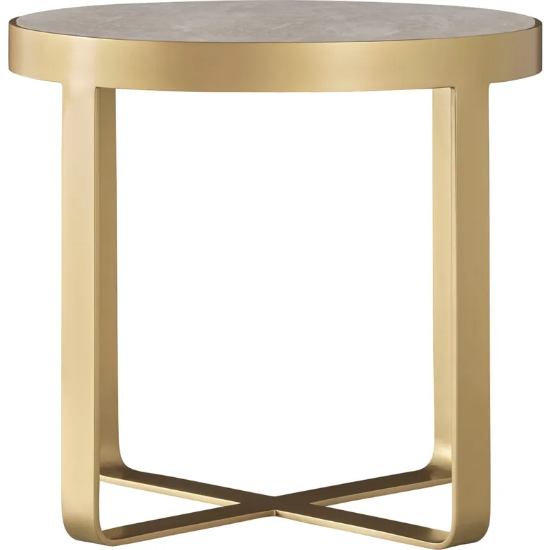 As Shown: Honed Cream Karaman top, Natural Bronze base