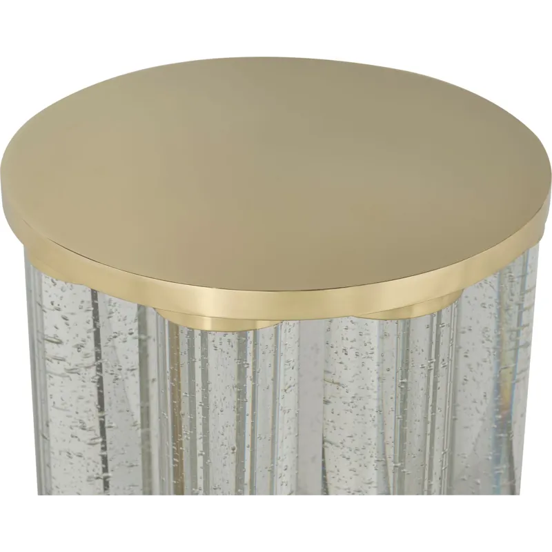 As Shown: Polished Brass and Crystal