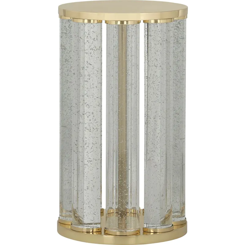 As Shown: Polished Brass and Crystal