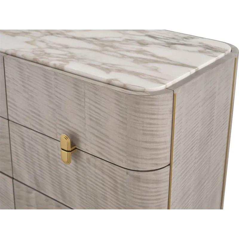 As Shown: Sterling with Polished Calacatta Gold Marble