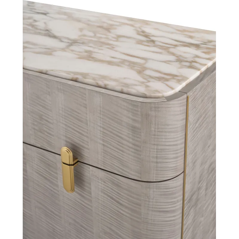 As Shown: Sterling with Polished Calacatta Gold Marble