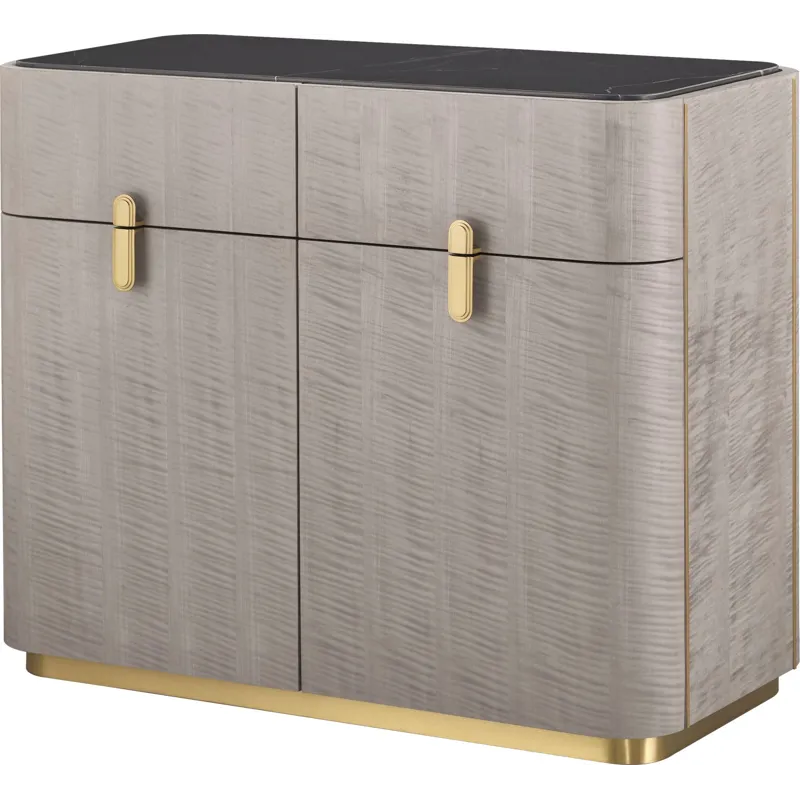 As Shown: Sterling with Polished Nero Marquina Marble