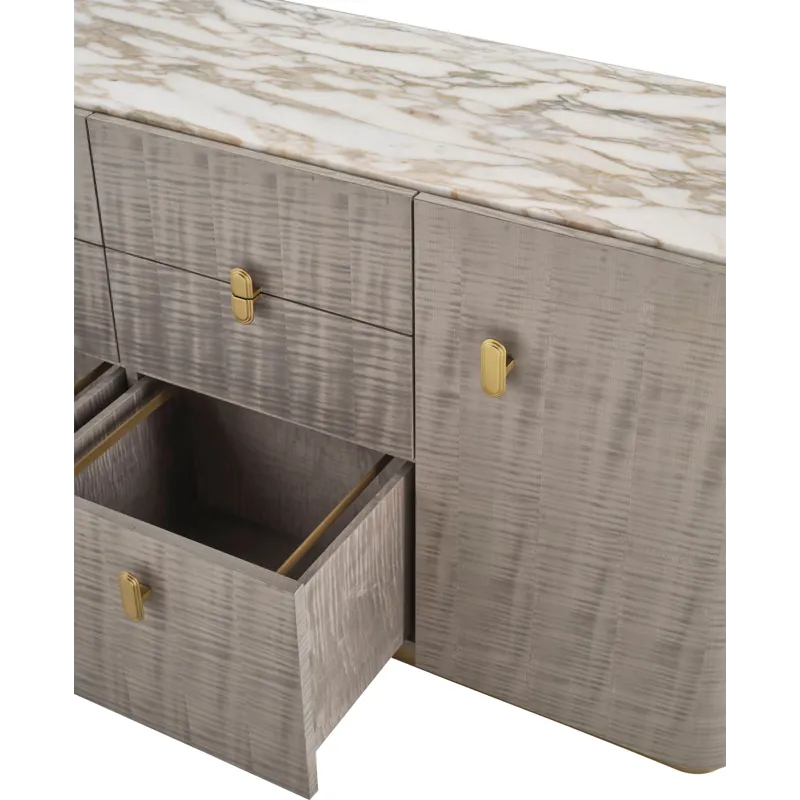 As Shown: Sterling with Polished Calacatta Gold Marble