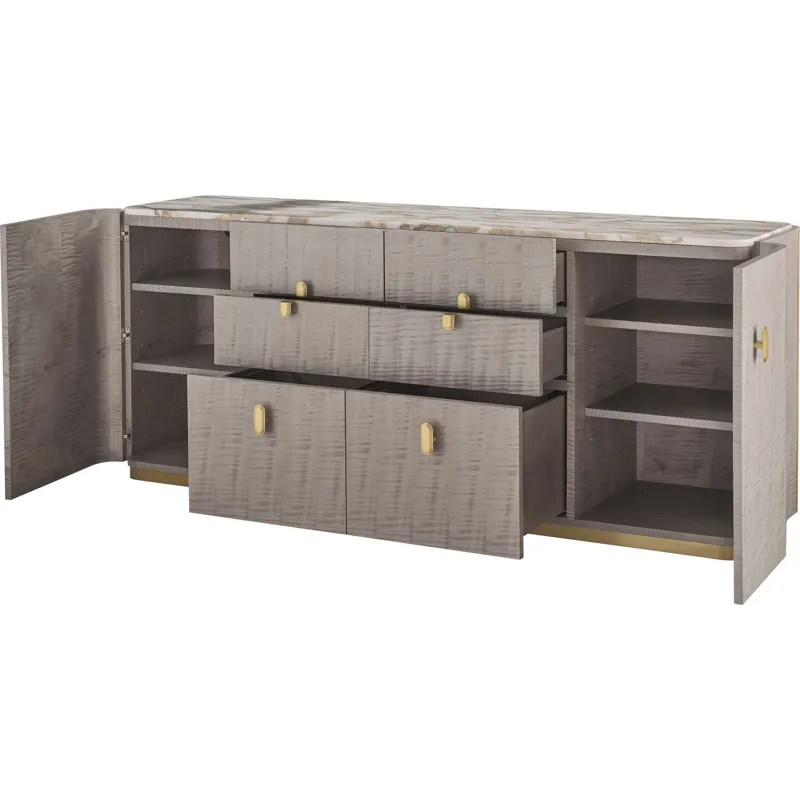 As Shown: Sterling with Polished Calacatta Gold Marble