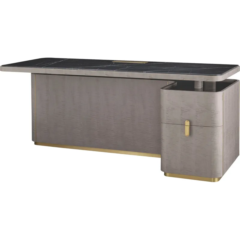 As Shown: Sterling with Polished Nero Marquina Marble