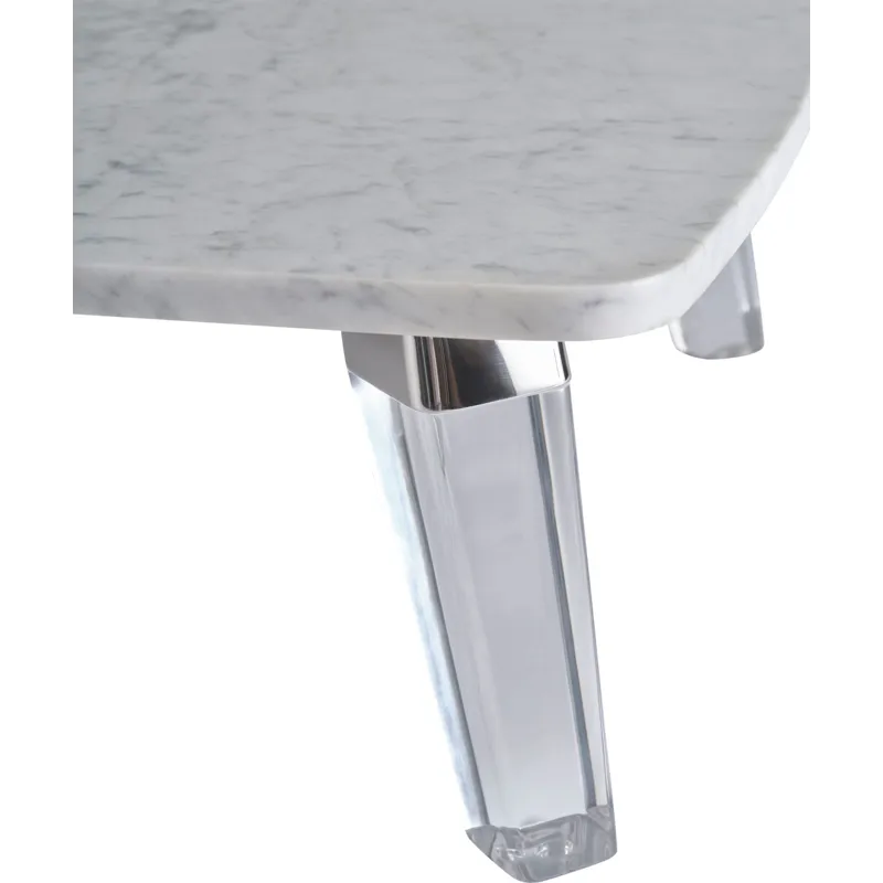 As Shown: Carrara C Marble top, Acrylic legs