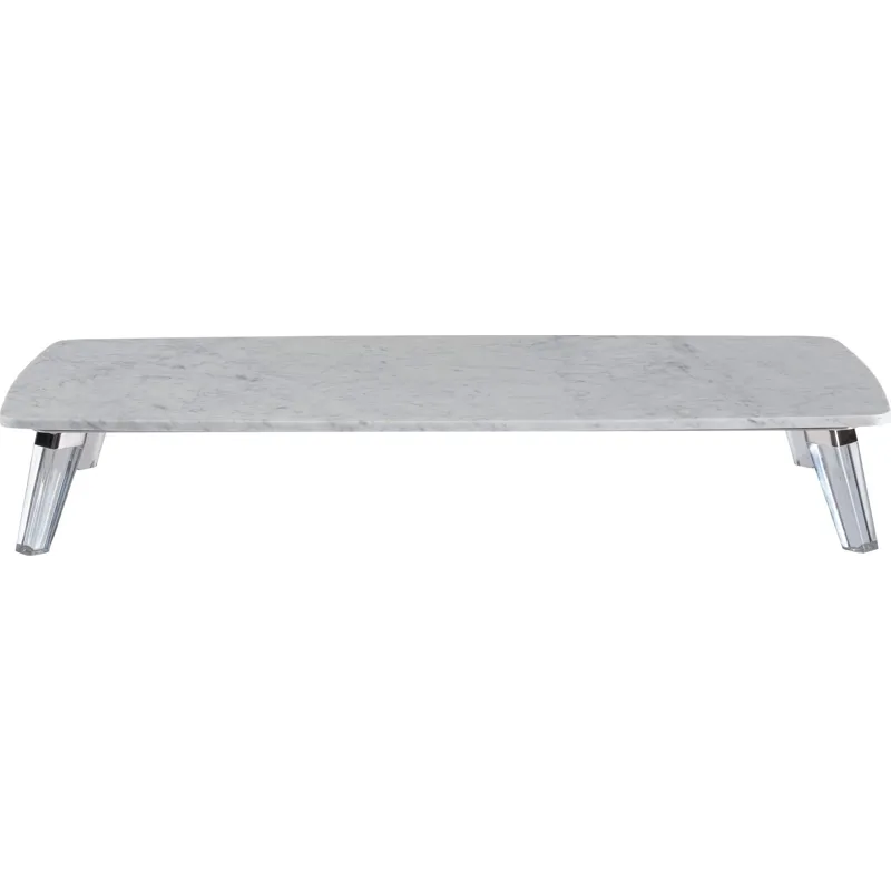 As Shown: Carrara C Marble top, Acrylic legs
