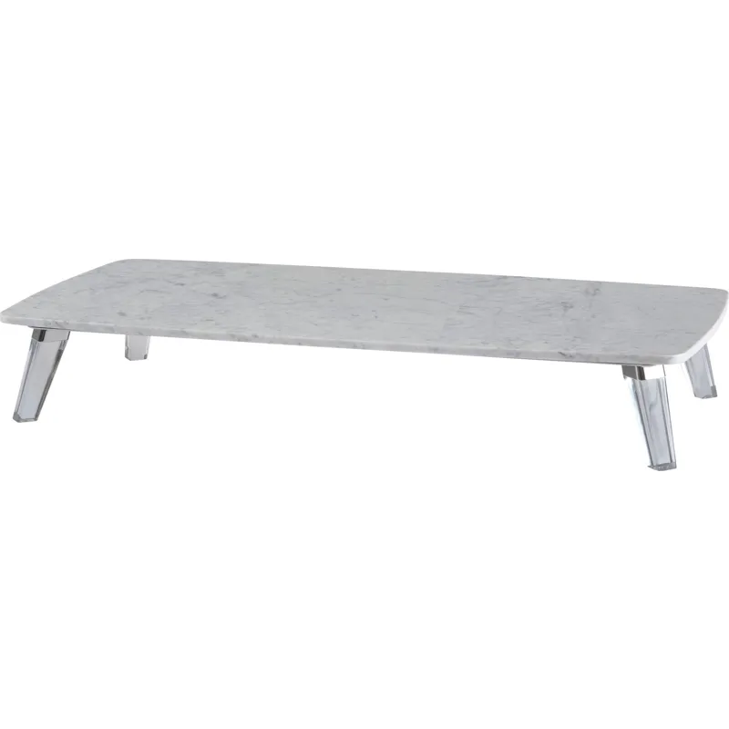 As Shown: Carrara C Marble top, Acrylic legs