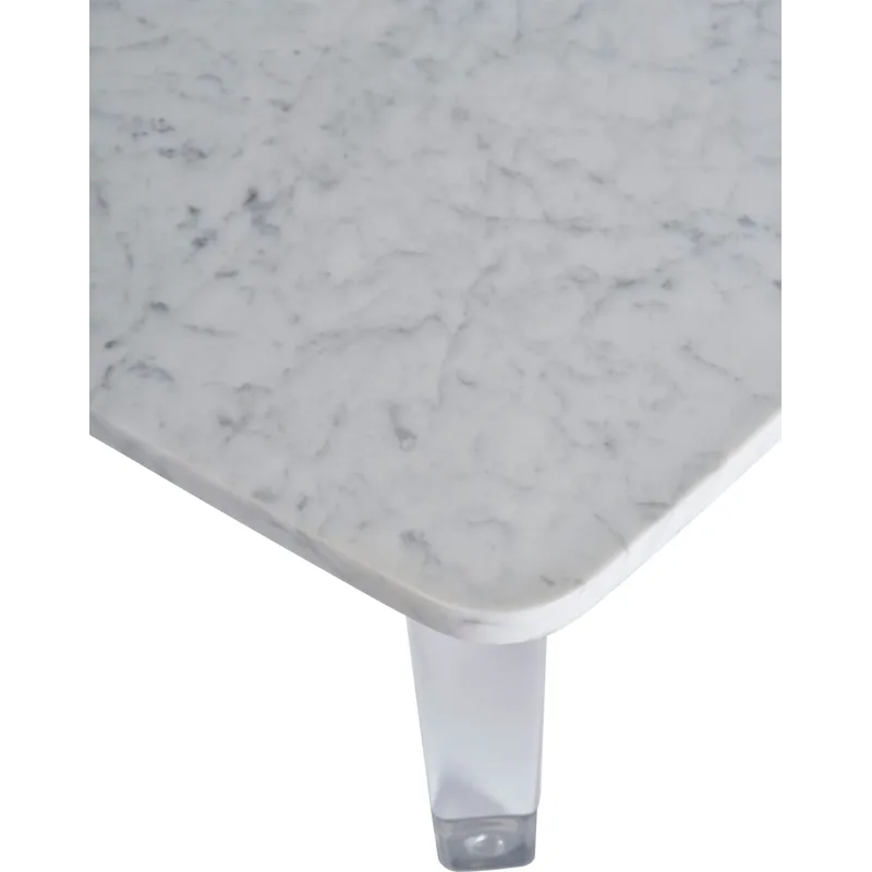 As Shown: Carrara C Marble top, Acrylic legs