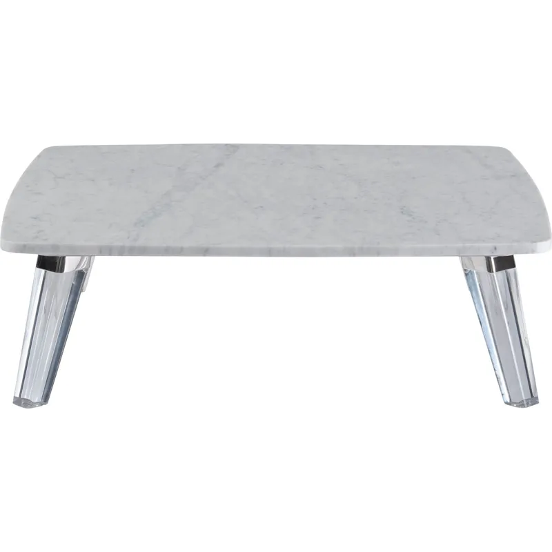 As Shown: Carrara C Marble top, Acrylic legs