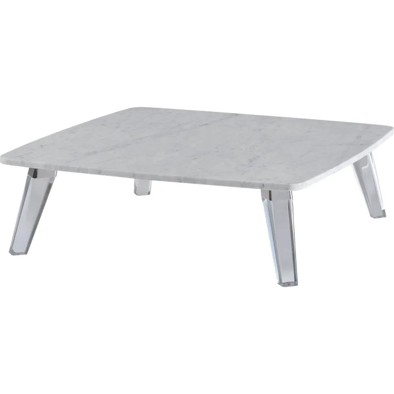 As Shown: Carrara C Marble top, Acrylic legs