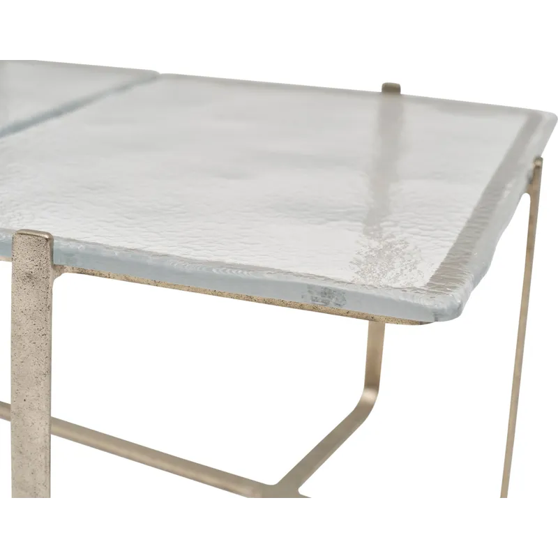 As Shown: Cast Murano glass top, Luna Bronze base