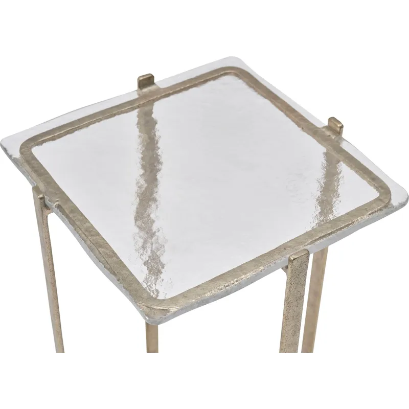 As Shown: Cast Murano glass top, Luna Bronze base