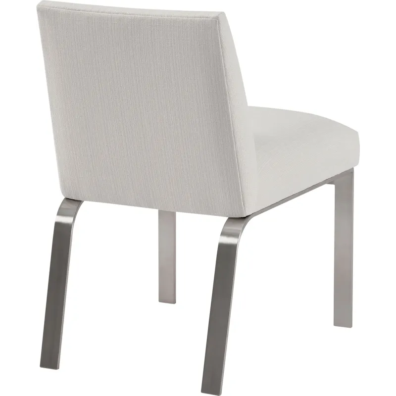 As Shown: fabric 23-130, Brushed Stainless Steel frame