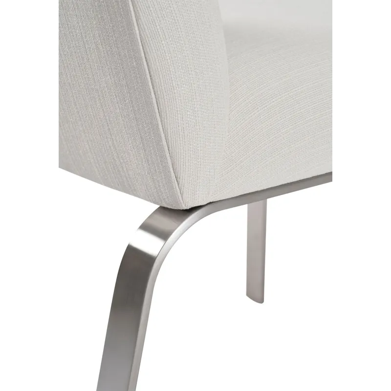 As Shown: fabric 23-130, Brushed Stainless Steel frame