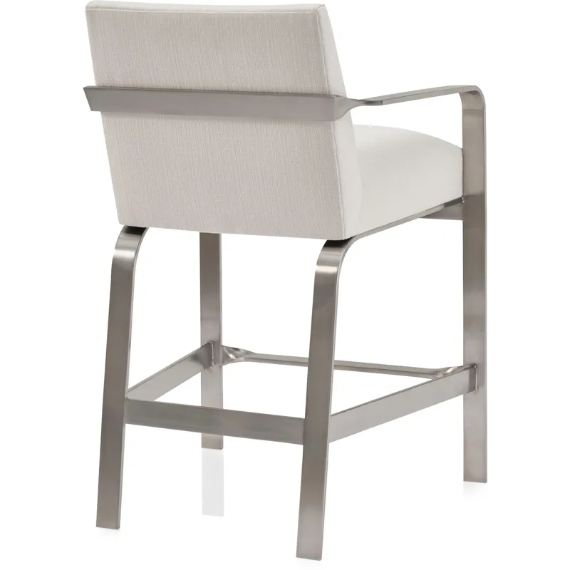 As Shown: fabric 23-130, Brushed Stainless Steel frame