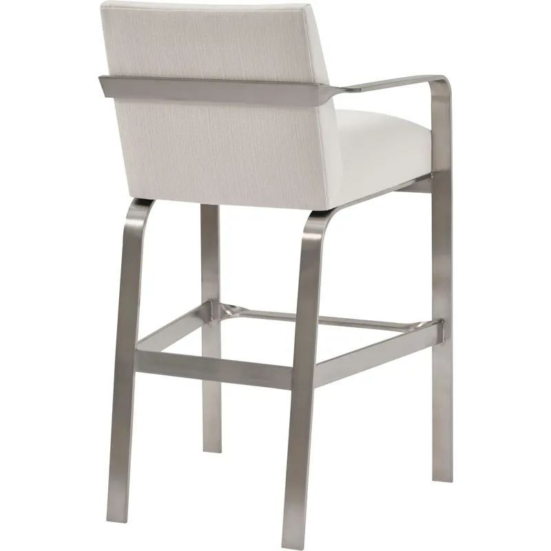 As Shown: fabric 23-130, Brushed Stainless Steel frame