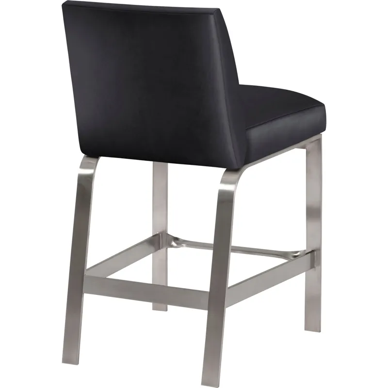 As Shown: leather L1040, Brushed Stainless Steel frame