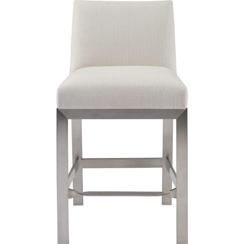 As Shown: fabric 23-130, Brushed Stainless Steel frame