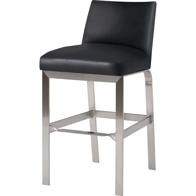 As Shown: leather L1040, Brushed Stainless Steel frame