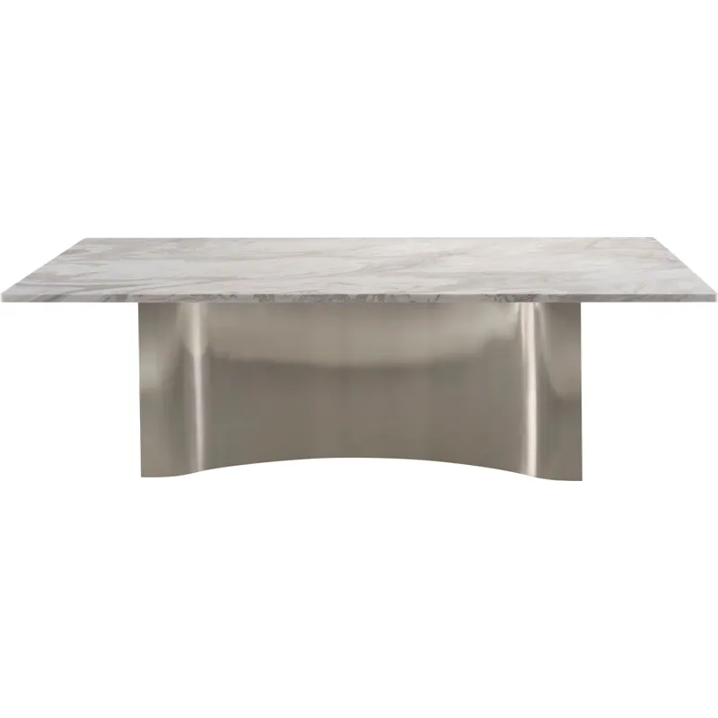 As Shown: Polished Hena White Marble with Nickel Plated Brass