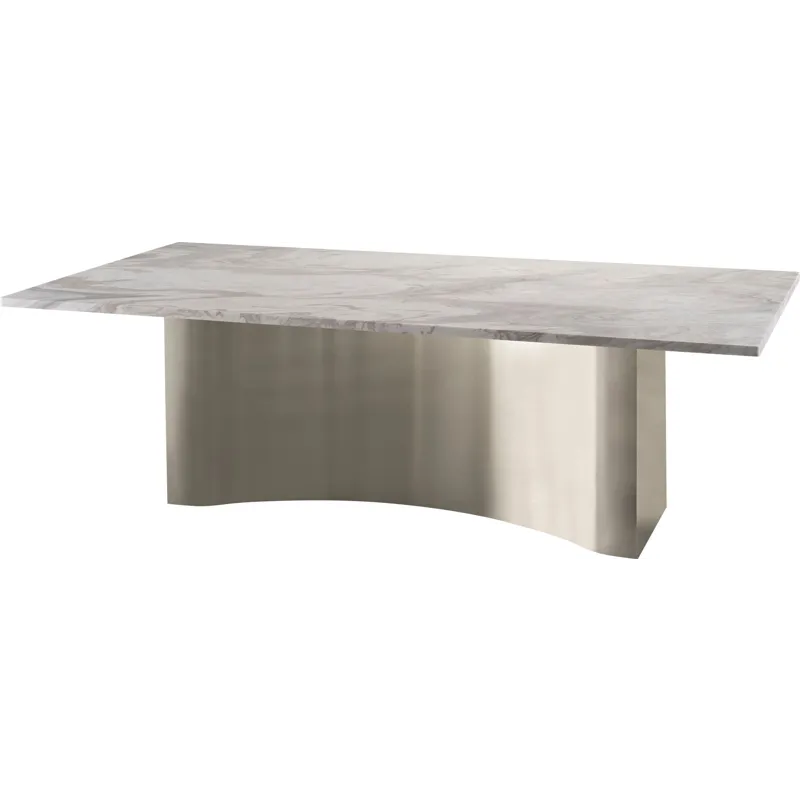 As Shown: Polished Hena White Marble with Nickel Plated Brass