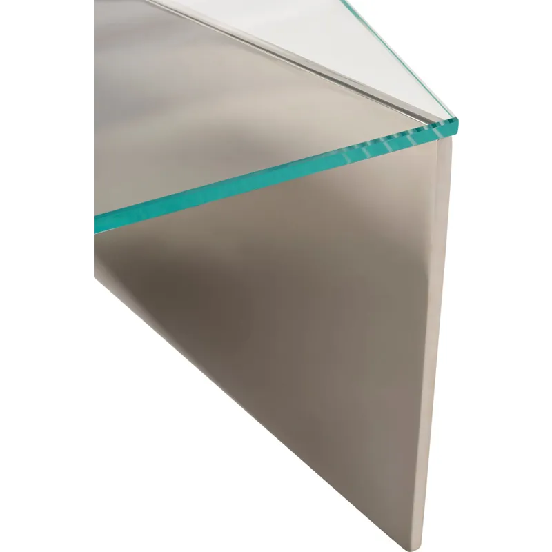 As Shown: Nickel Plated Brass, Starphire glass top